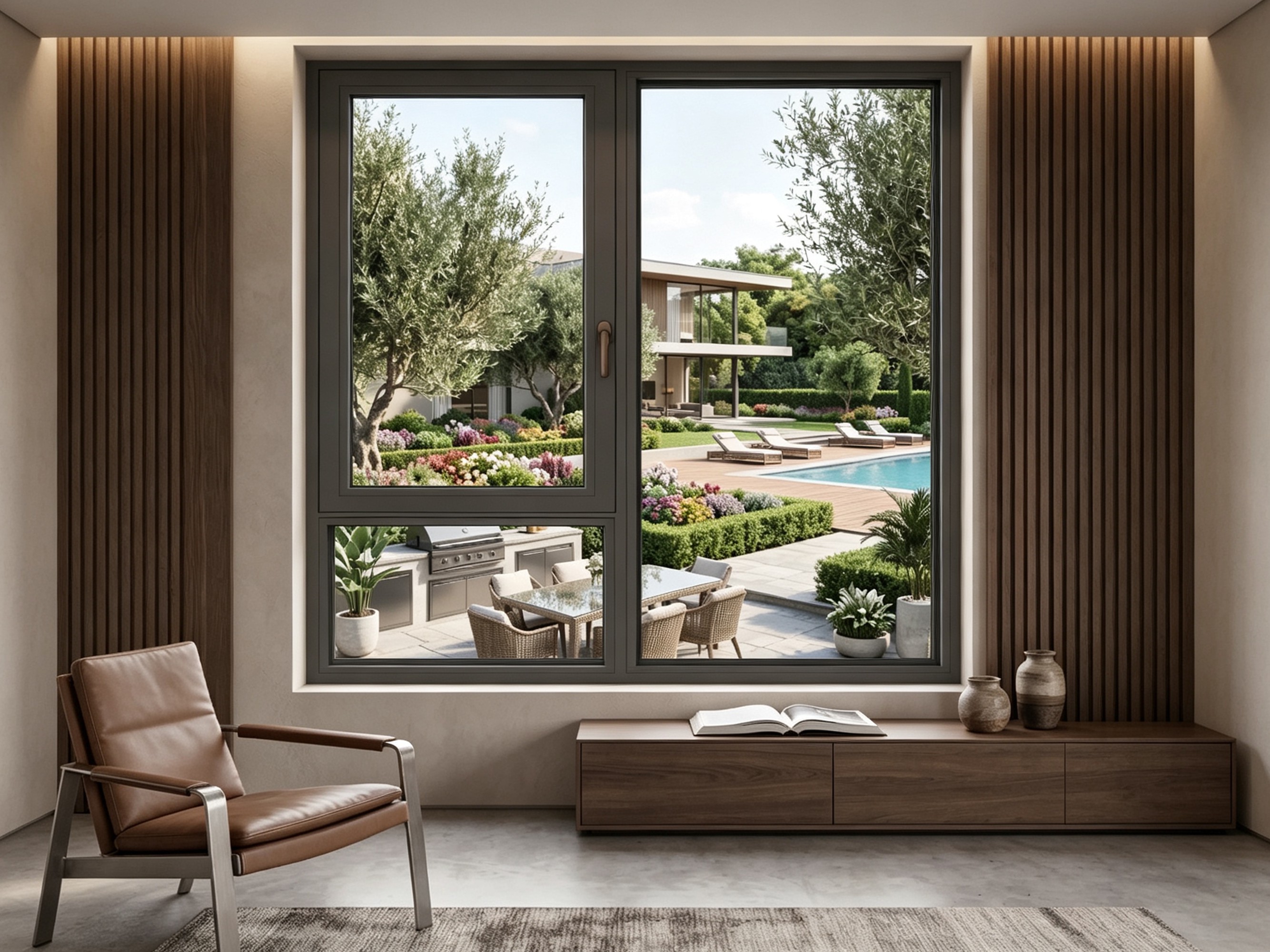 GR65 Extreme Narrow Framed Fiberglass Reinforced Polyurethane (FRPU) Casement Windows
