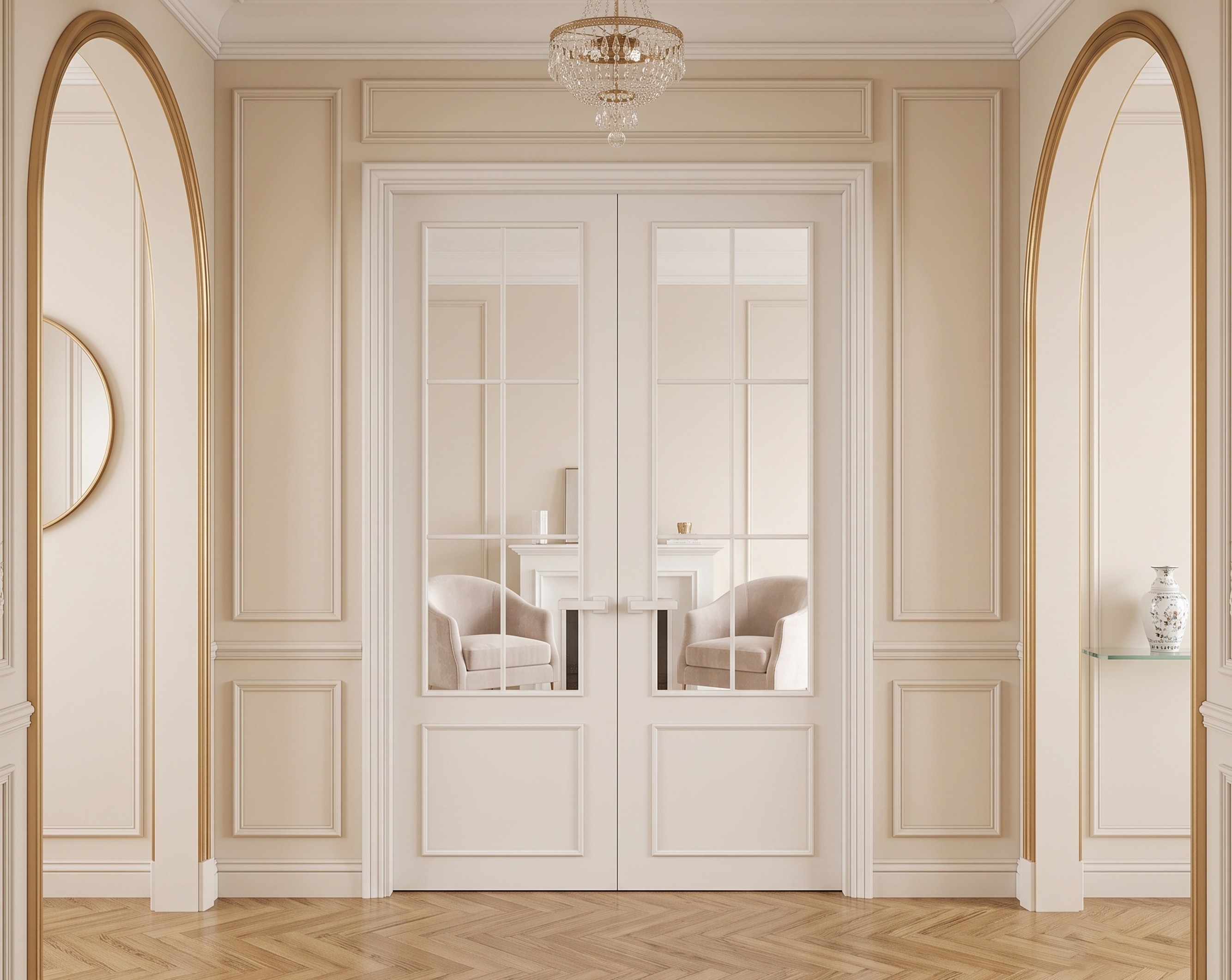 1241 Slim Interior Double Swing Door