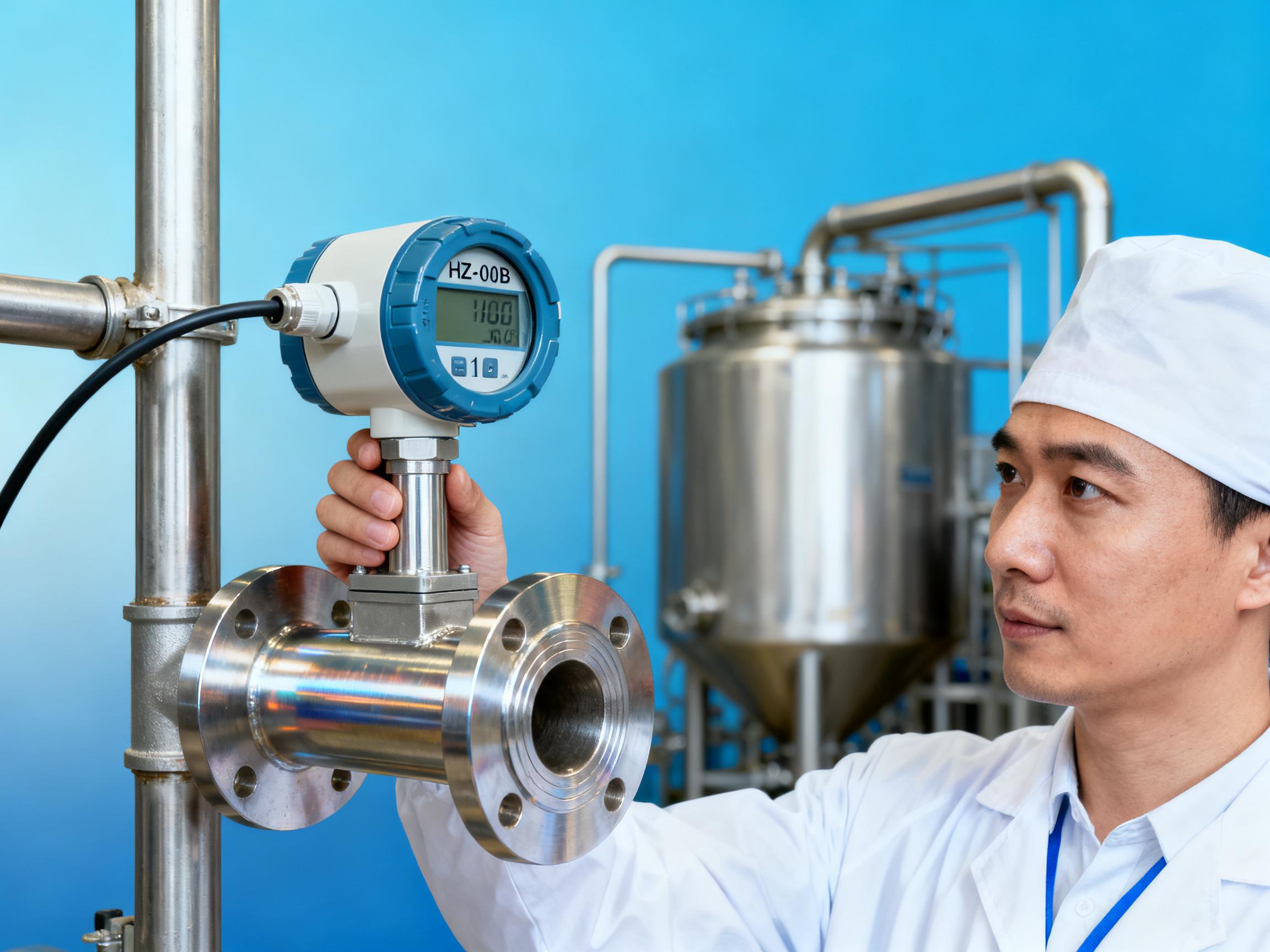 HZ-100B超声波流量传感器：解决食品行业卫生级流量测量难题