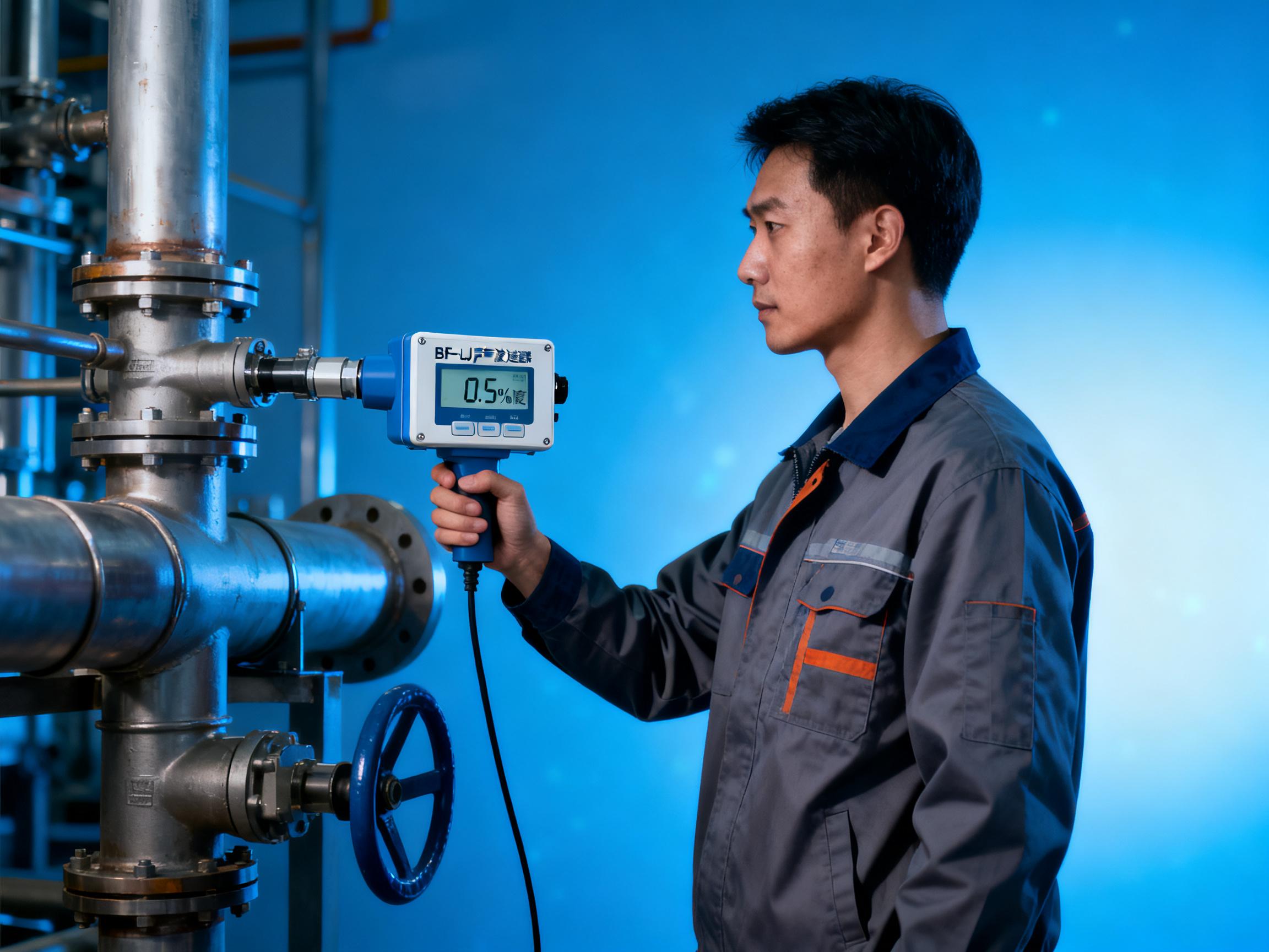 BF-LBJ手持式超声波变送器实测：精度误差竟然小于0.5%！