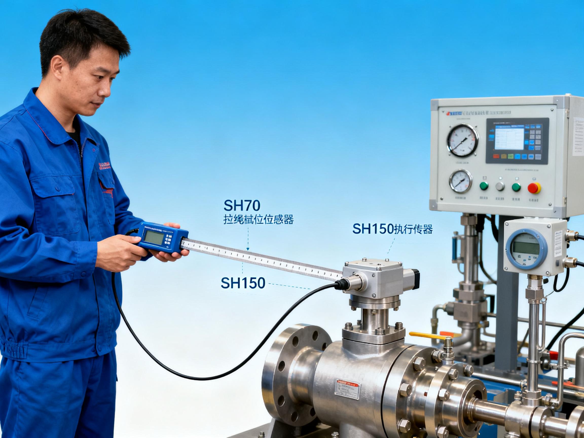 拉绳式电子尺选型指南：SH70和SH150位移传感器的关键差异
