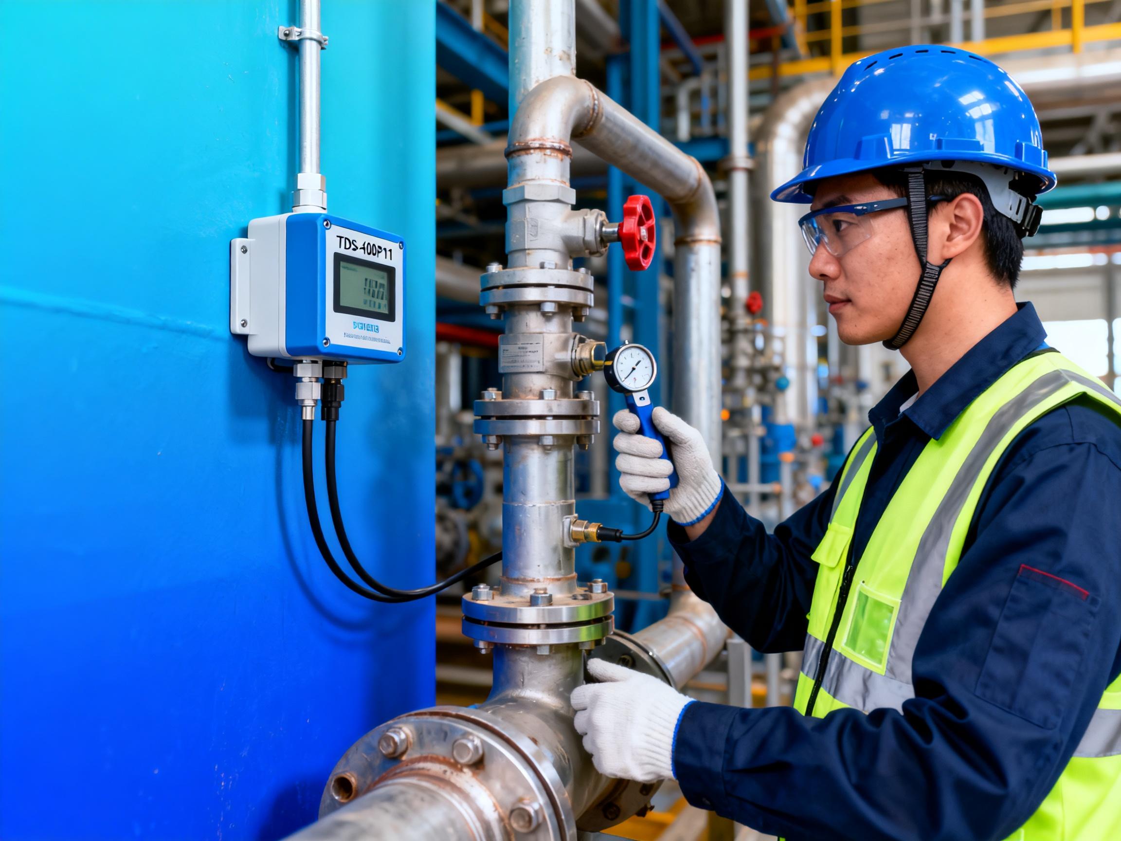 TDS-100P11壁挂式超声波流量传感器安装指南：3步搞定复杂工况