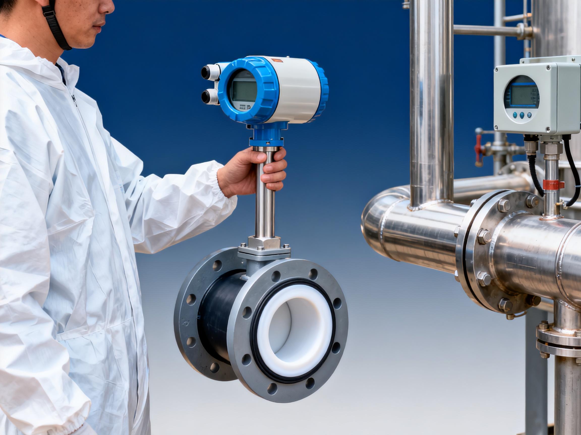 插入式内衬四氟橡胶电磁流量计：解决腐蚀性液体测量难题