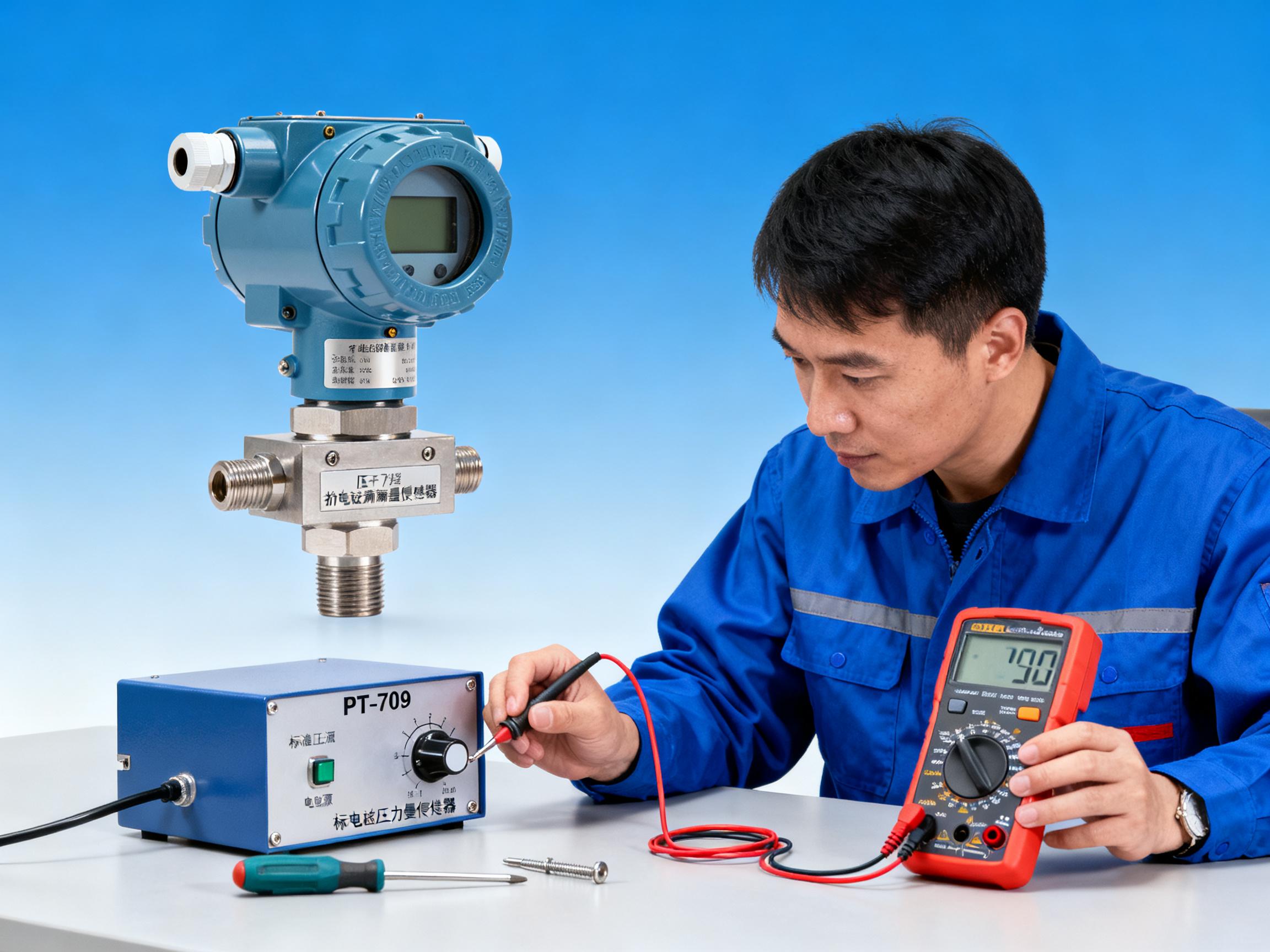 PT-709压力变送器标定步骤详解，5分钟搞定扩散硅赫斯曼传感器校准难题
