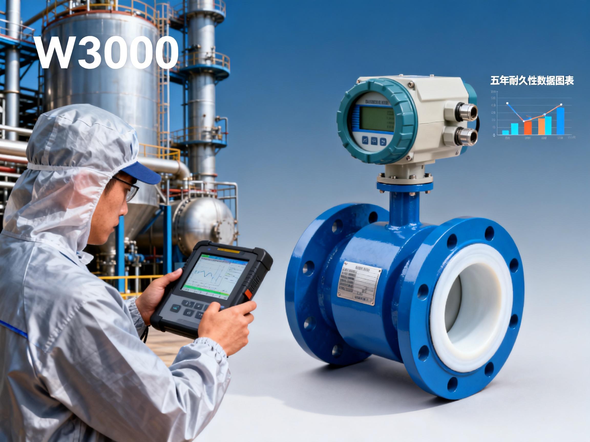 W3000电磁流量计长期使用易损坏？内衬四氟橡胶的5年实测数据来了