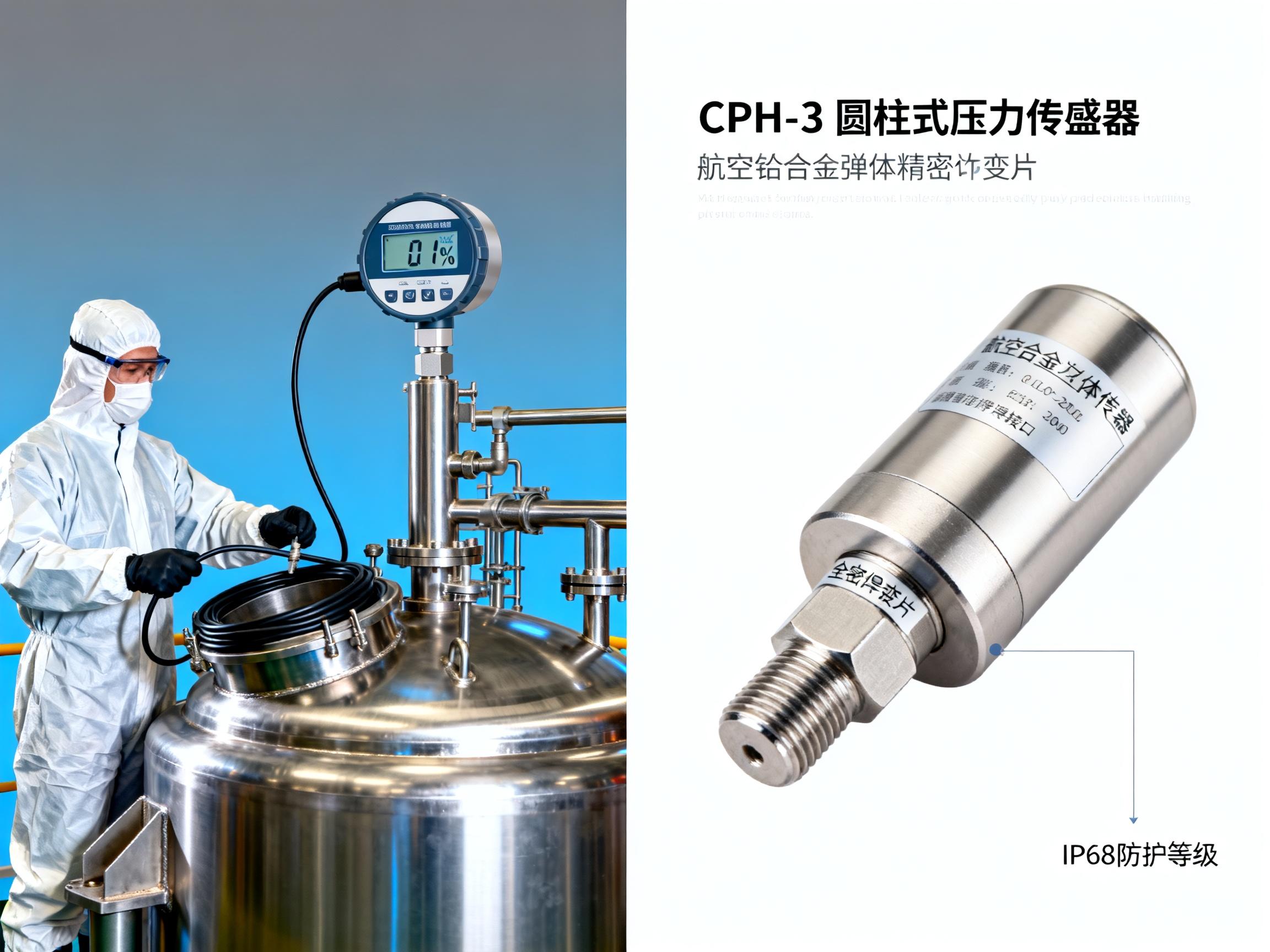 CPH-3圆柱式压力传感器：如何实现反应釜称重误差小于0.1%？