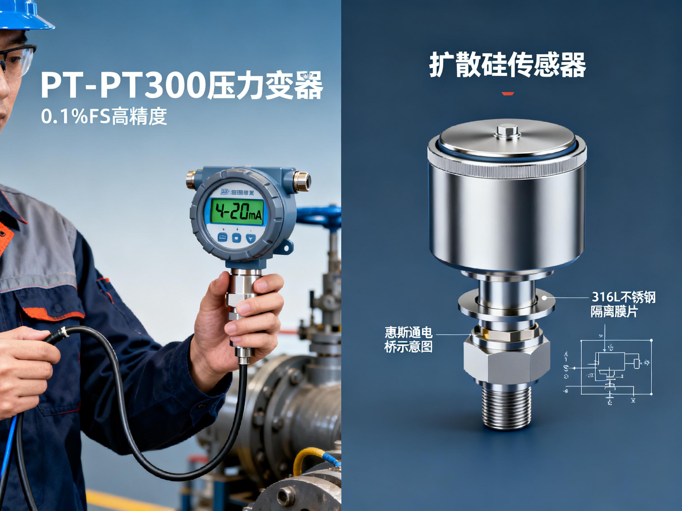 PT-PT300压力变送器类型全盘点：7种扩散硅传感器适用场景对比
