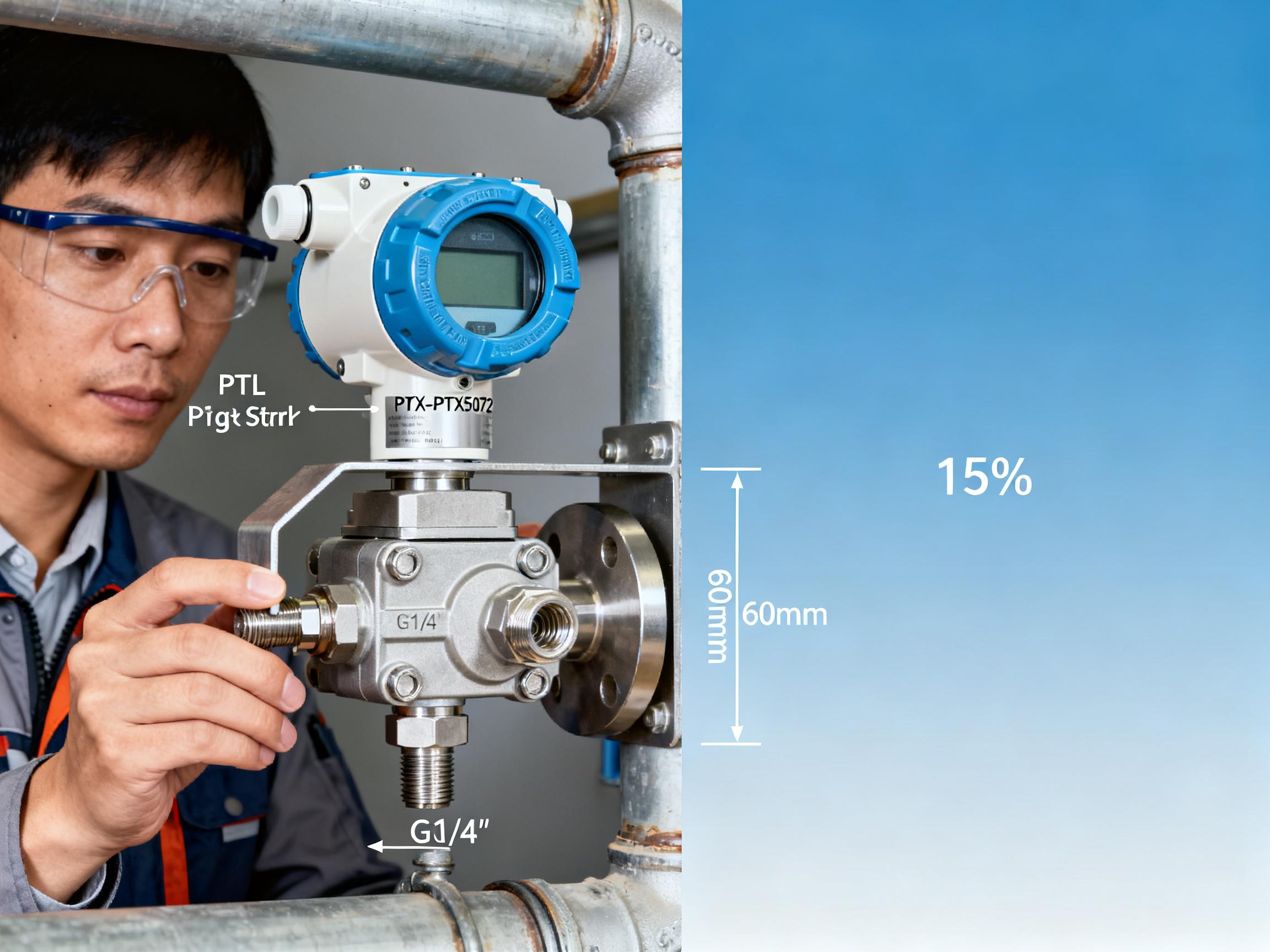 PTX-PTX5072压力变送器尺寸图下载，安装空间不够怎么办？