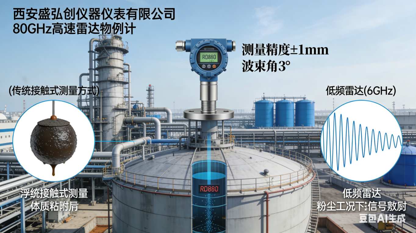  80GHz高频雷达物位计技术解析与工业应用指南 