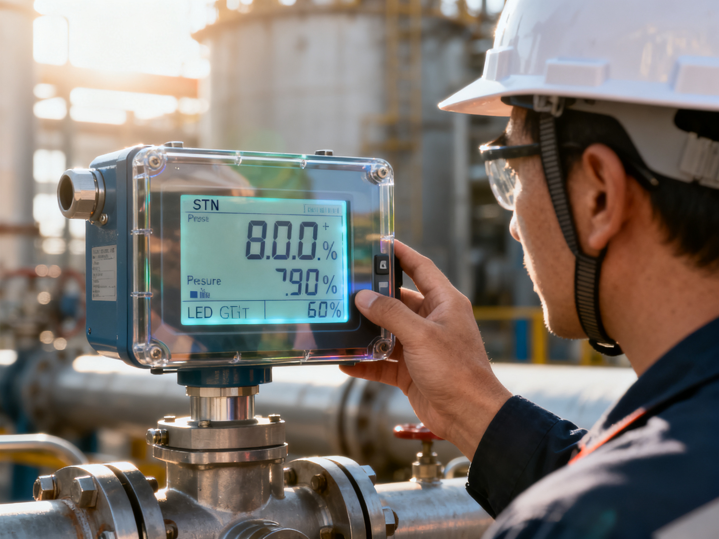 数字显示压力变送器的显示清晰度如何？在强光环境下是否会影响读数？