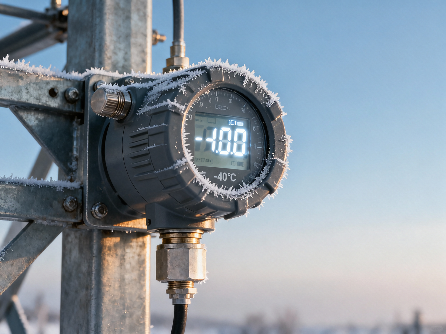 低温压力变送器标称-40℃适用，但冬天户外露天安装后液晶屏还能正常显示吗？