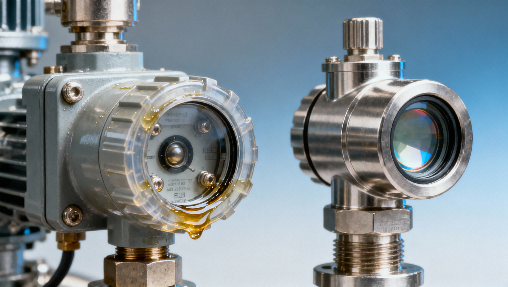 压缩机应用中，压电式与扩散硅压力变送器在抗油污能力上如何实际对比？