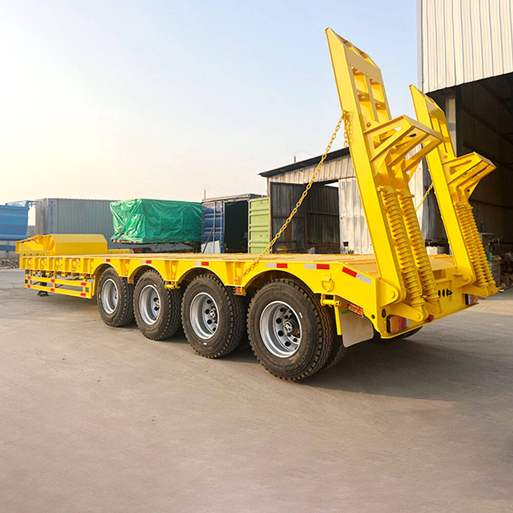 ZW Group 4 Essieux 80Ton Semi-Remorque Lowboy