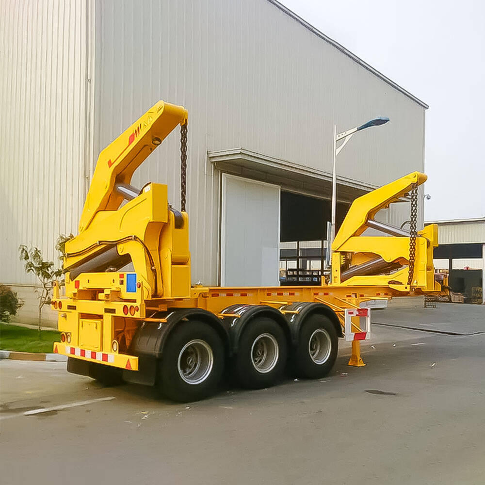 Semirremolque de carga lateral de contenedores de 40 pies con 3 ejes