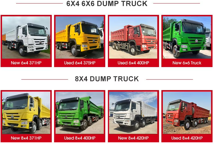 HOWO Camión volquete 6x4 vs 8x4: Análisis de carga útil y rendimiento