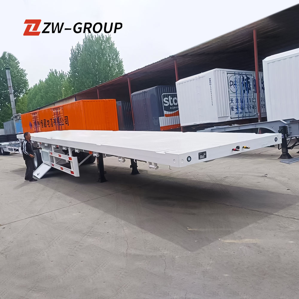 2 eixos 40Ft Steel Flatbed Trailer