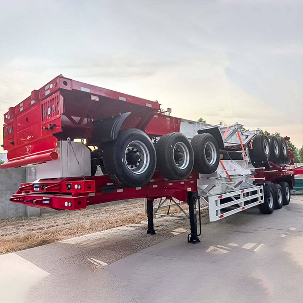 3 eixos 60ton Skeleton Semi Trailer