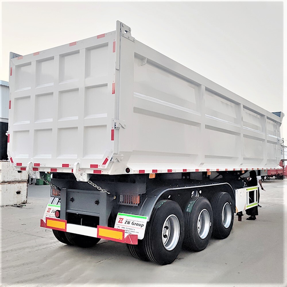 Semi-reboque Hidráulico de Descarga Traseira com 3 Eixos