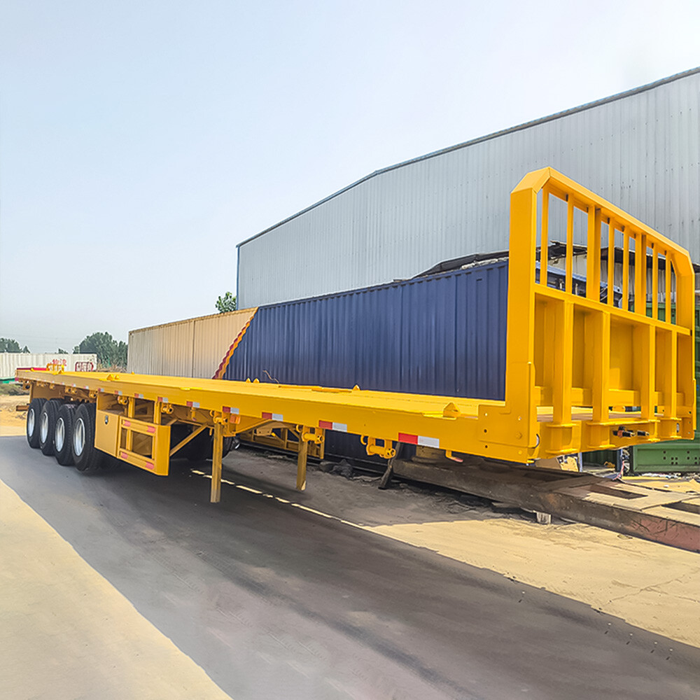 مقطورة شاحنة مسطحة 80 طن للبيع