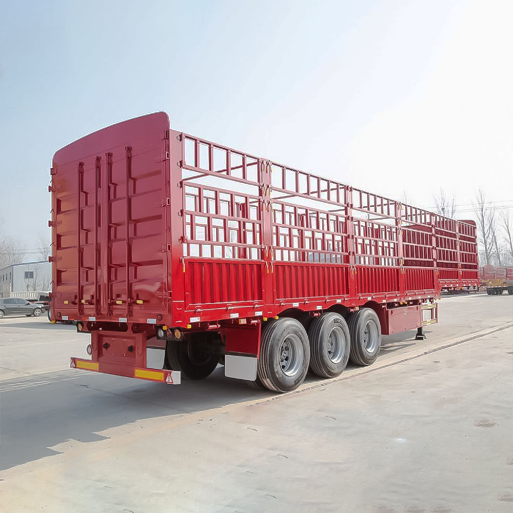 مقطورة نصف مقطورة سياج 3 محاور