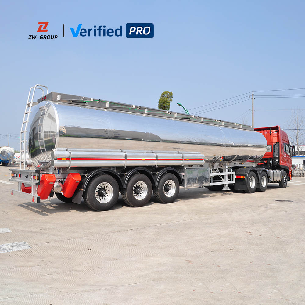 مقطورة صهريج من الفولاذ المقاوم للصدأ 3 محاور 45000 لتر