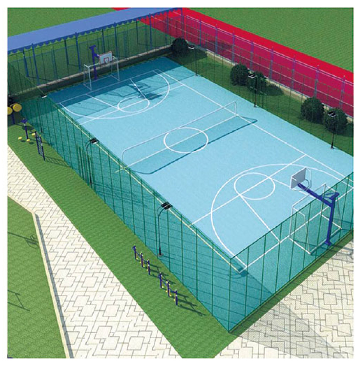 笼式足球多功能场地系列1