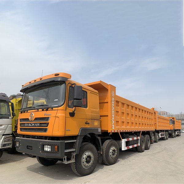 陕汽8x4自卸黄色详情1