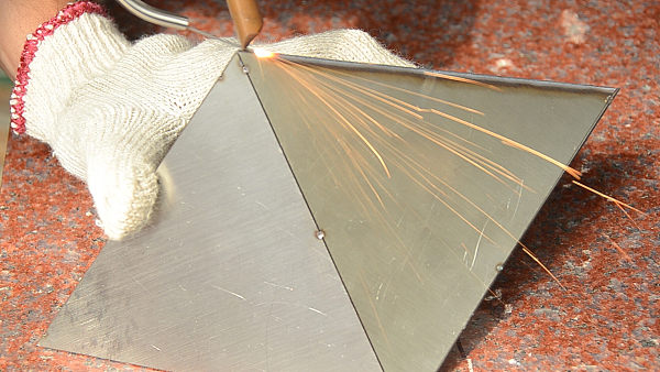 Esquina exterior 45 grados soldadura