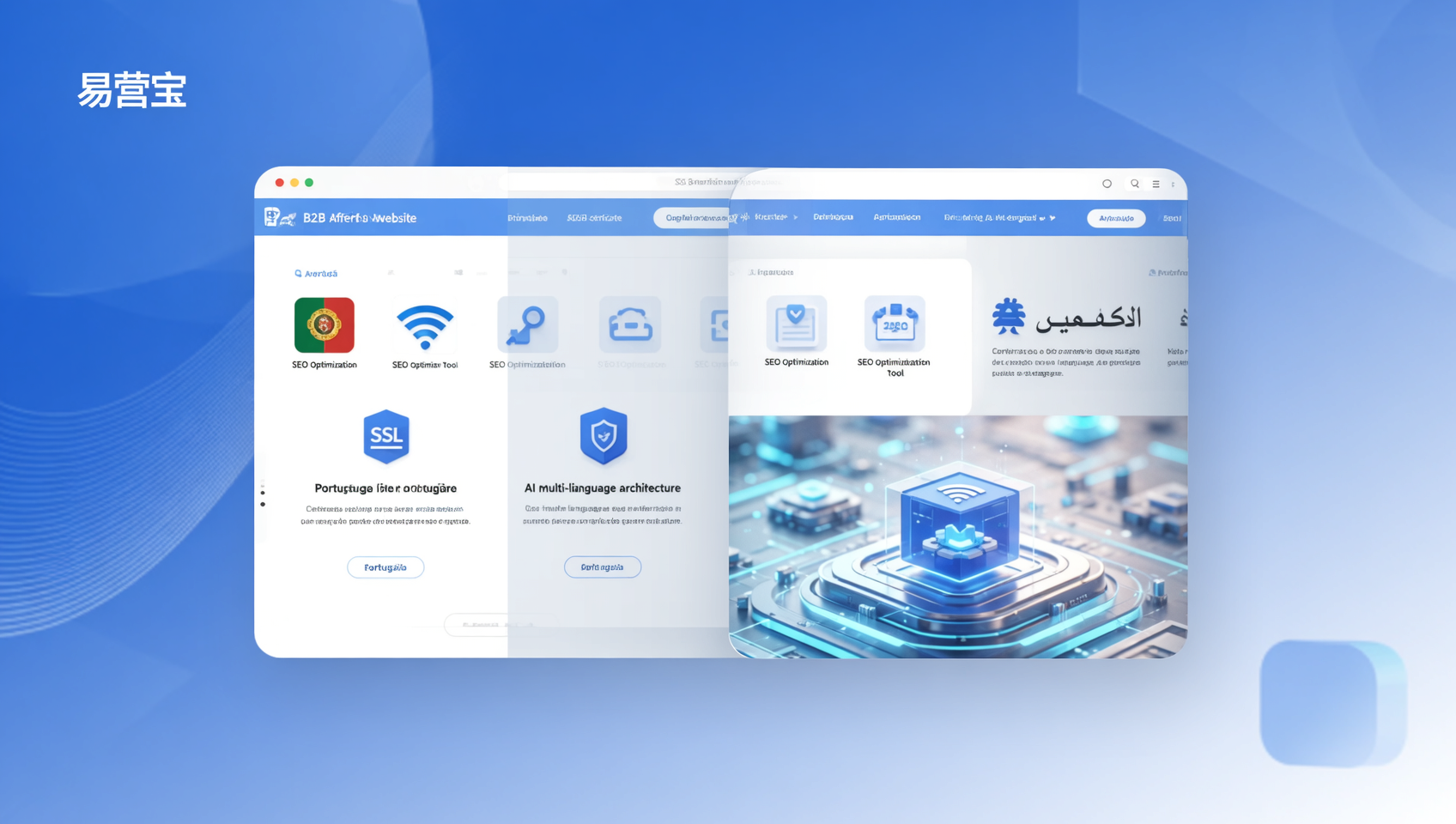 كيف يمكن لحلول بناء مواقع الويب المستقلة للتجارة الخارجية أن تلبي احتياجات اللغتين البرتغالية والعربية المزدوجة؟ تحليل بنية متعددة اللغات لـ Yi Ying Bao