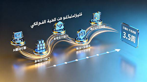 أسئلة أساسية قبل إنشاء موقع باللغة العربية: كم تستغرق فترة التطوير المخصصة؟ يشمل الترجمة والدفع وربط الخدمات اللوجستية بكافة مراحل العملية
