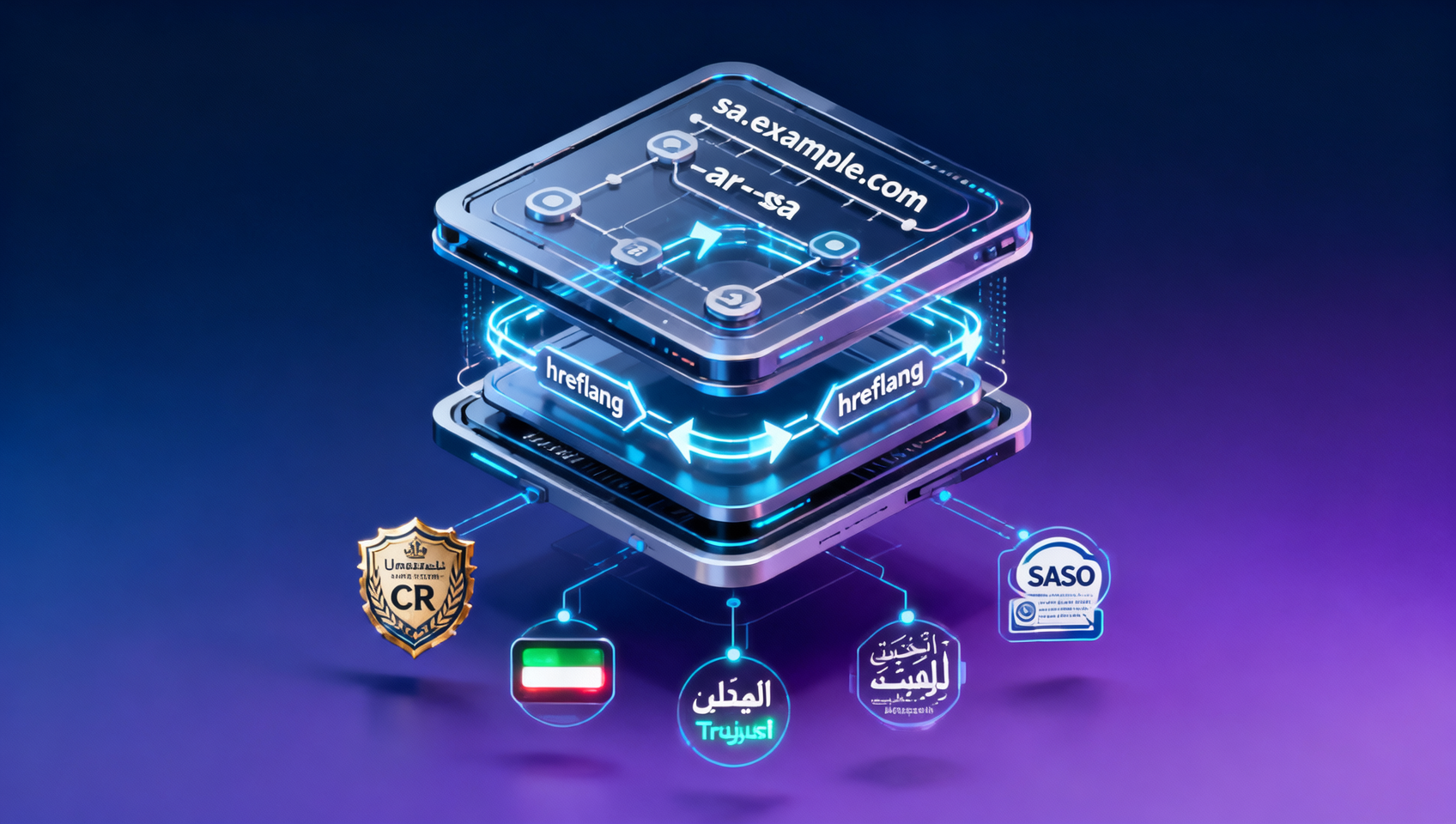 الفرق بين موقع التجارة الخارجية متعدد اللغات والموقع العادي لا يقتصر على الترجمة - من هيكل URL، ونشر hreflang، إلى تصميم سلسلة الثقة للمستخدمين في الشرق الأوسط، كلها مقارنة شاملة