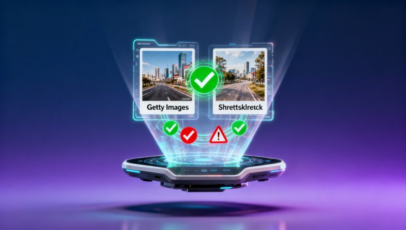 هل يمكن لمشرف الإعلانات الذكية من Eyingbao التعرف على مخاطر حقوق الصور من Getty Images وShutterstock؟