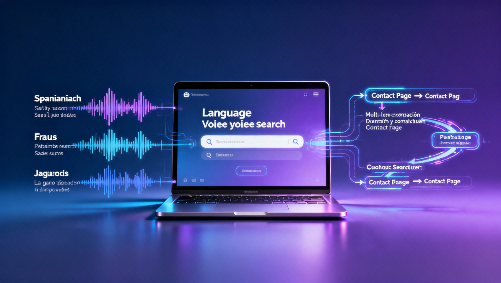 هل يدعم نظام SaaS لبناء المواقع تعدد اللغات؟ هل يدعم البحث الصوتي؟ اختبار توافق تحويل الصفحات عبر أوامر الصوت بالإسبانية والفرنسية واليابانية