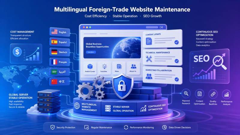 هل تكلفة صيانة موقع تجارة خارجية متعدد اللغات بعد الإنشاء مرتفعة
