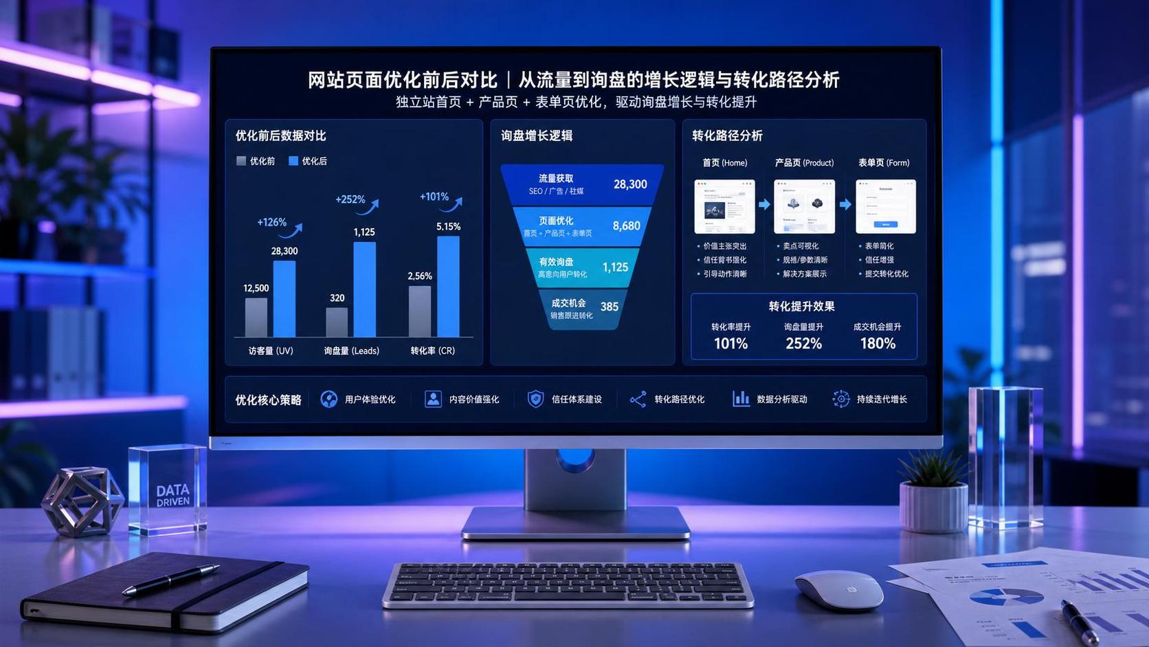 دراسة حالة لنمو نمو الاستفسارات من الموقع المستقل: ما الصفحات التي أدت بالفعل إلى تحسين التحويل