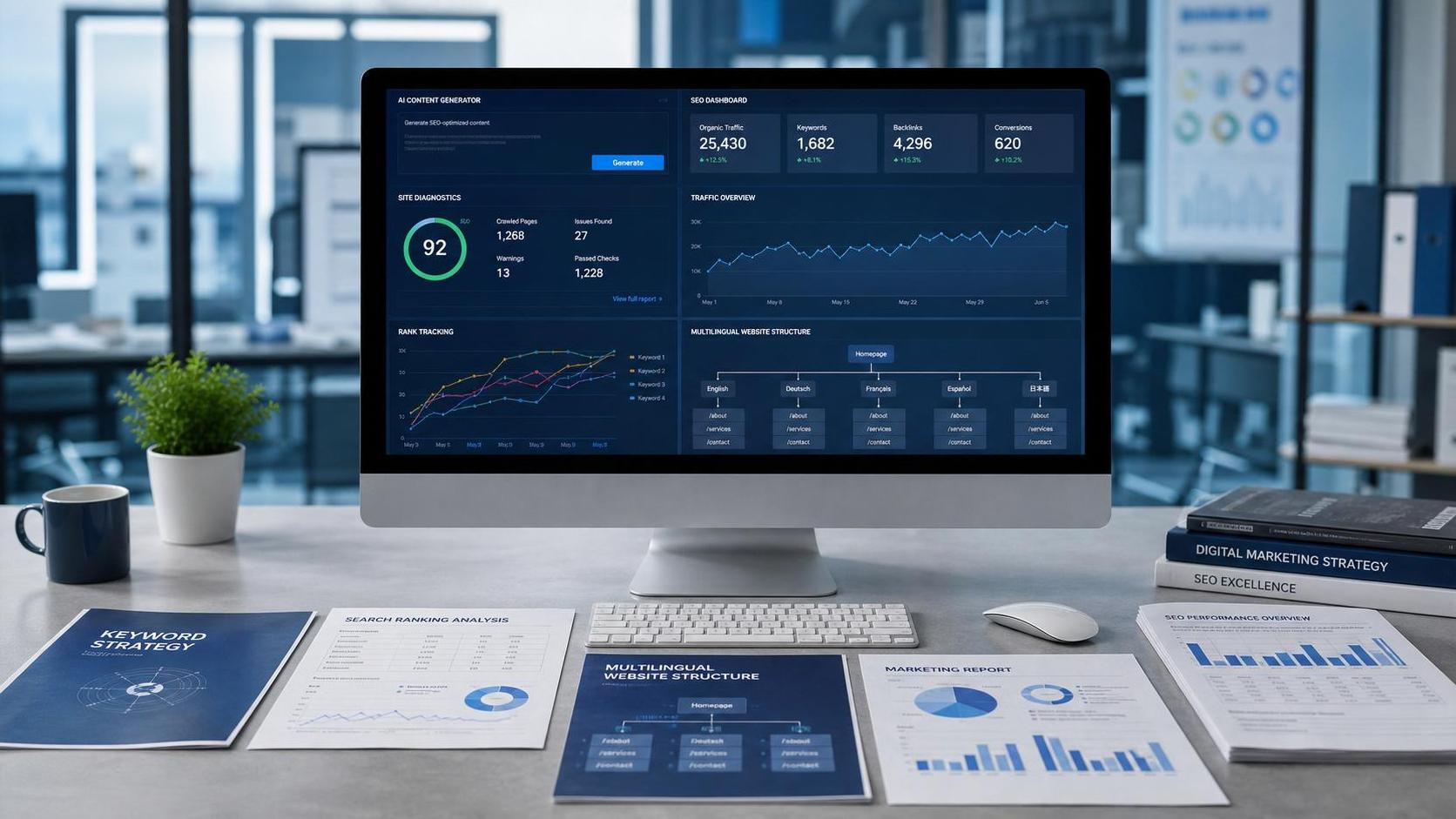 ما المشكلات التي يمكن لأدوات خدمات تحسين AI+SEO حلها؟ تفصيل إنشاء المحتوى، والتشخيص، وتتبع الترتيب