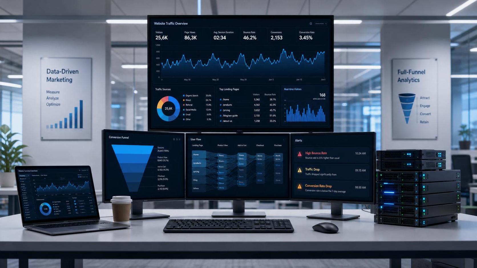كيف تختار أداة مراقبة زيارات الموقع؟ مقارنة قدرات المراقبة الفورية، وتتبع التحويلات، والتنبيهات كيف تختار أداة مراقبة زيارات الموقع؟ مقارنة قدرات المراقبة الفورية، وتتبع التحويلات، والتنبيهات