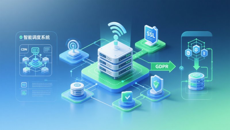 Schéma logique de déploiement des serveurs mondiaux pour les sites web multilingues d'exportation : du choix des nœuds CDN au chemin de conformité GDPR