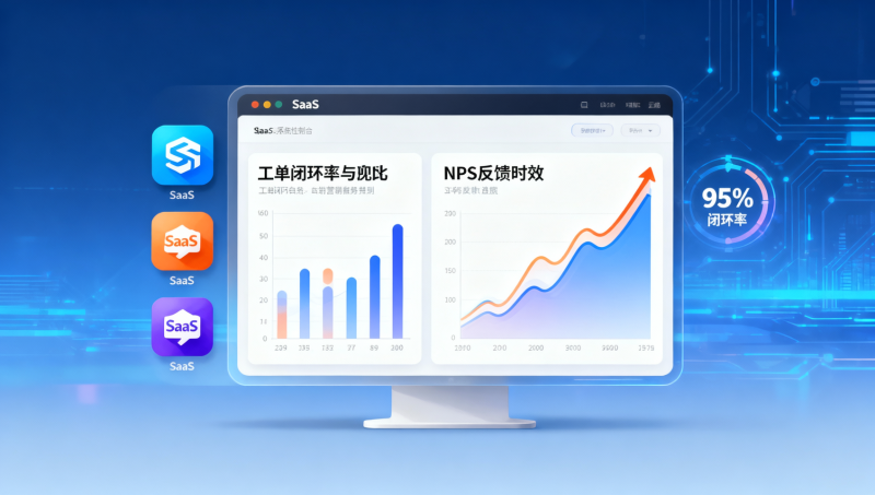 Test d'outil de satisfaction utilisateur de la plateforme SaaS IDC : Comparaison des taux de clôture des commandes et de l'efficacité des retours NPS entre 3 versions gratuites et payantes