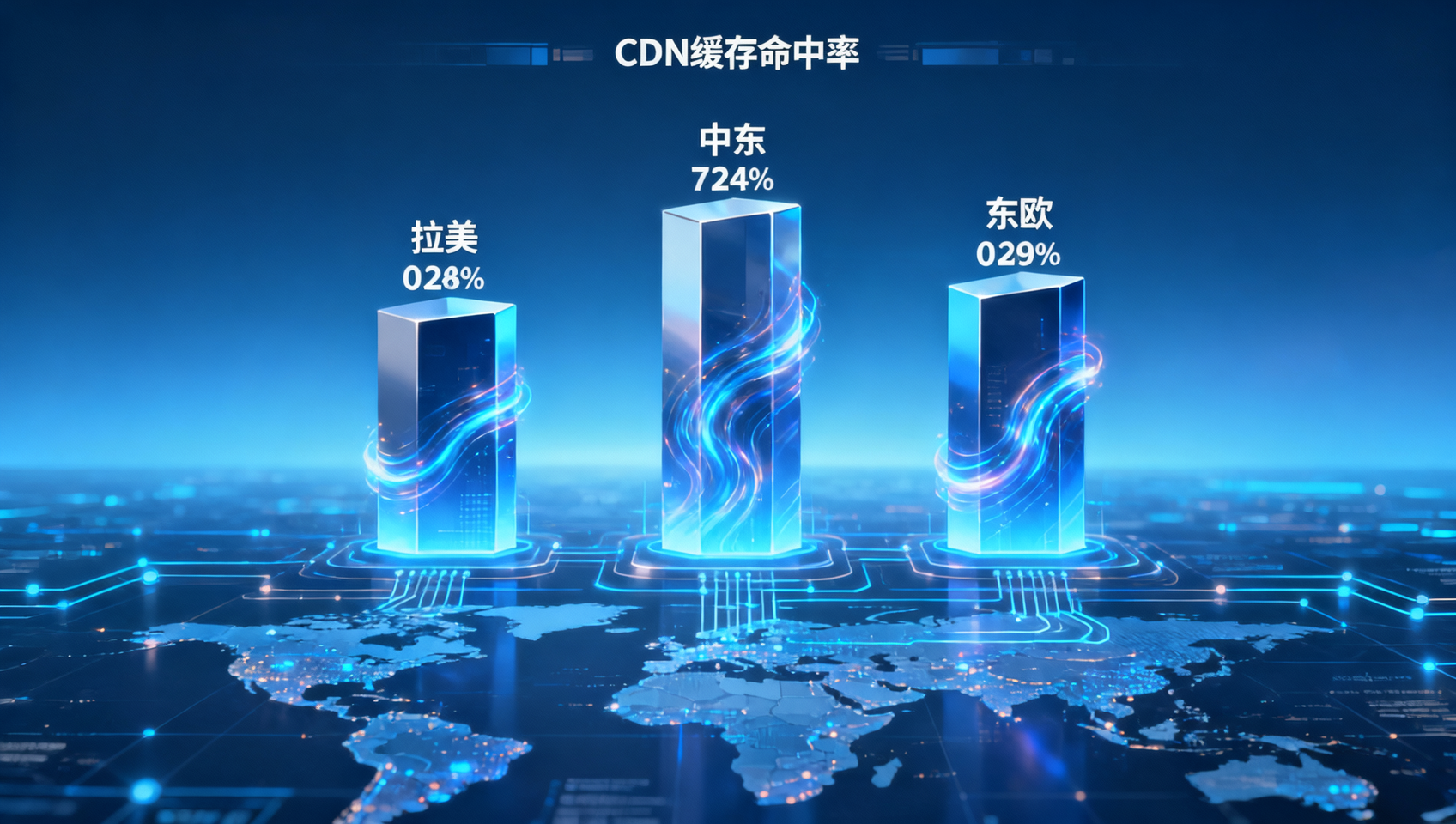 Dans l'architecture de sécurité et de performance de Yiyingbao, quels sont les taux de succès de mise en cache des nœuds de périphérie CDN en Amérique latine, au Moyen-Orient et en Europe de l'Est ?