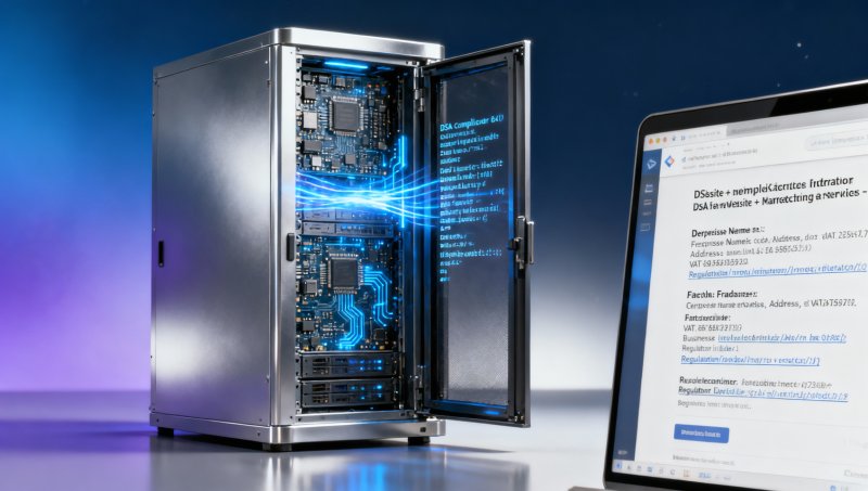 La plus grande lacune des plateformes gratuites de création de sites pour les sites de commerce extérieur : Incapables de générer des pieds de page conformes au règlement européen sur les services numériques (DSA).