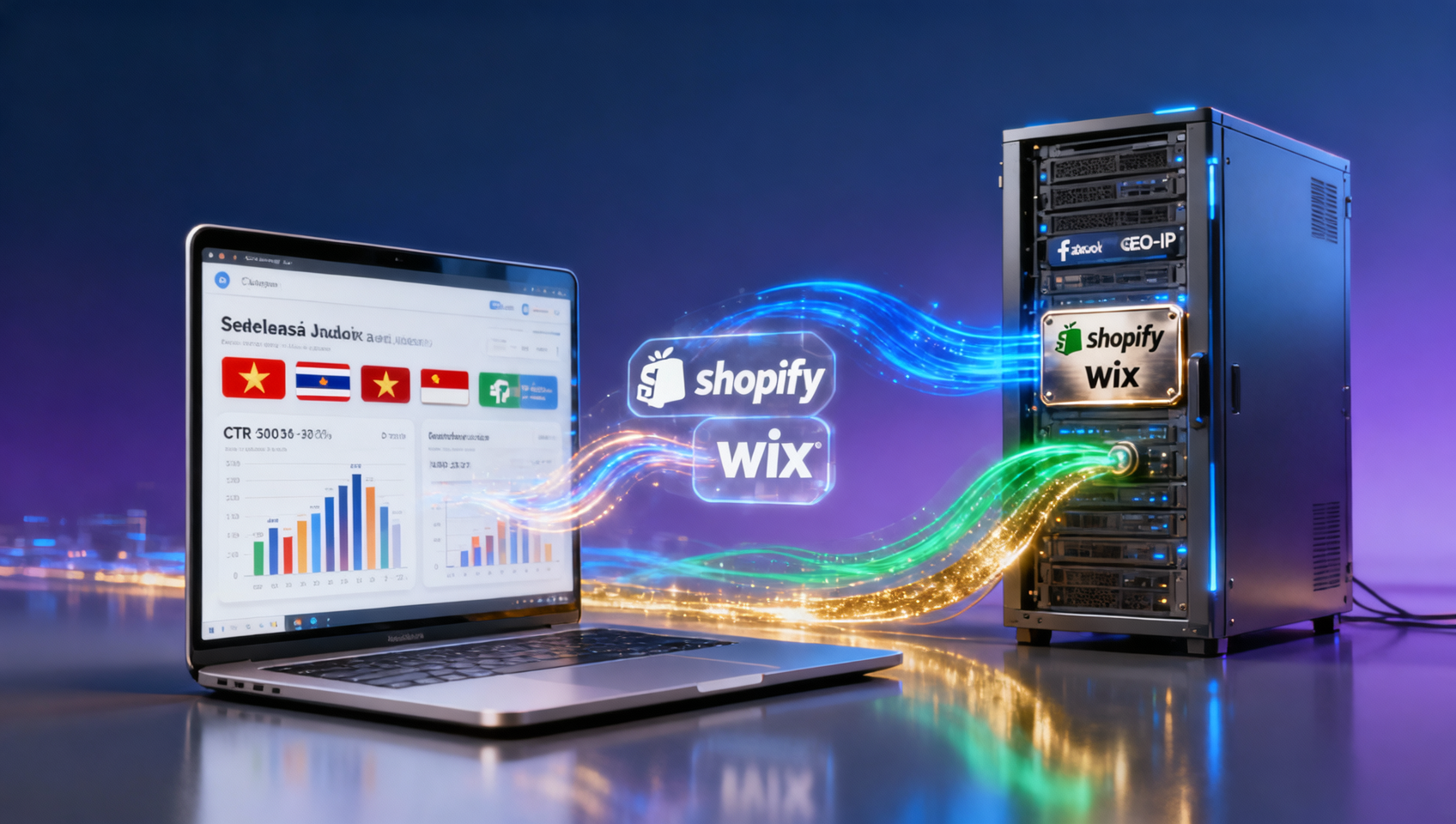 Comparaison de l'efficacité des publicités offshore entre les plateformes de création de sites : Quelle est la différence de CTR entre Shopify et Wix sur le marché de l'Asie du Sud-Est ?
