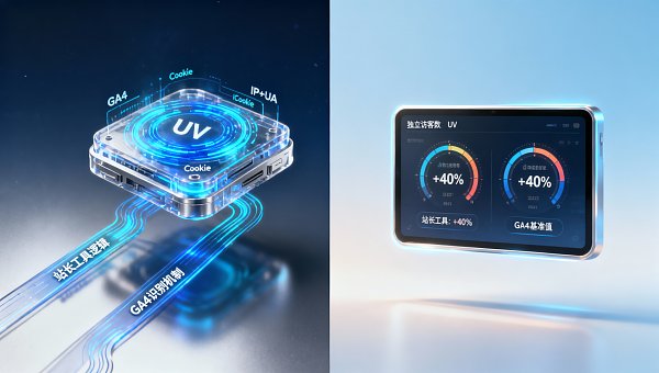 网站流量监控工具统计的‘独立访客数’，为何比GA4高出近40%？