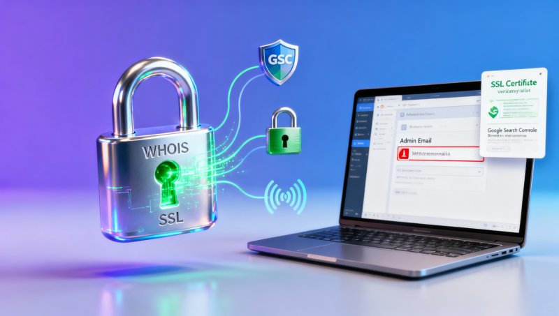 Erreur de saisie de l'adresse e-mail de l'administrateur lors de la dernière étape de l'enregistrement du domaine, entraînant l'échec de la validation du certificat SSL et l'impossibilité de lier Google Search Console