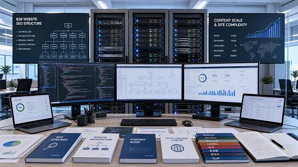 De combien de techniciens a-t-on besoin pour la maintenance de la structure SEO d'un site web B2B ? Le volume de contenu et la complexité du site sont des facteurs clés.
