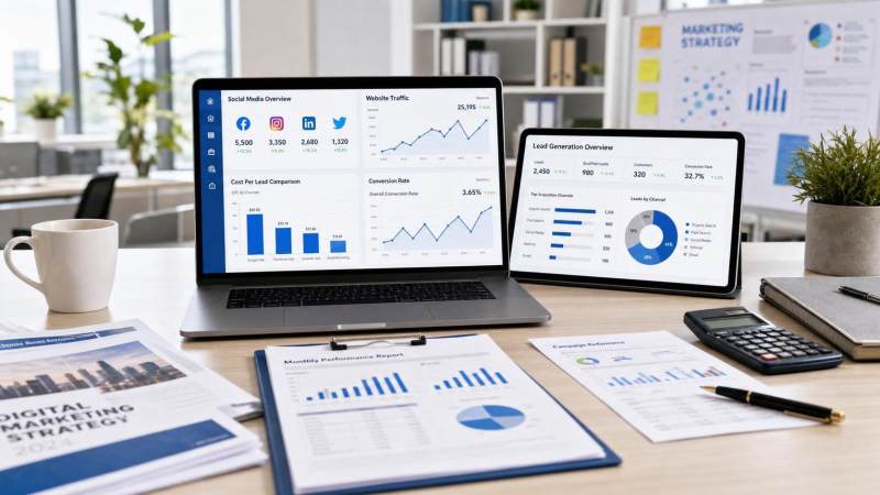 Quels indicateurs faut-il regarder dans un rapport de suivi des données sur les réseaux sociaux ? Un modèle pratique allant du taux d'interaction au coût des leads