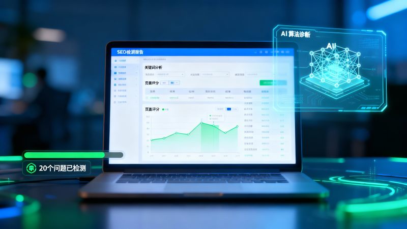 Servicio de optimización SEO con detección inteligente de sitios web: Encuentra en 1 minuto los 20 problemas que afectan el ranking
