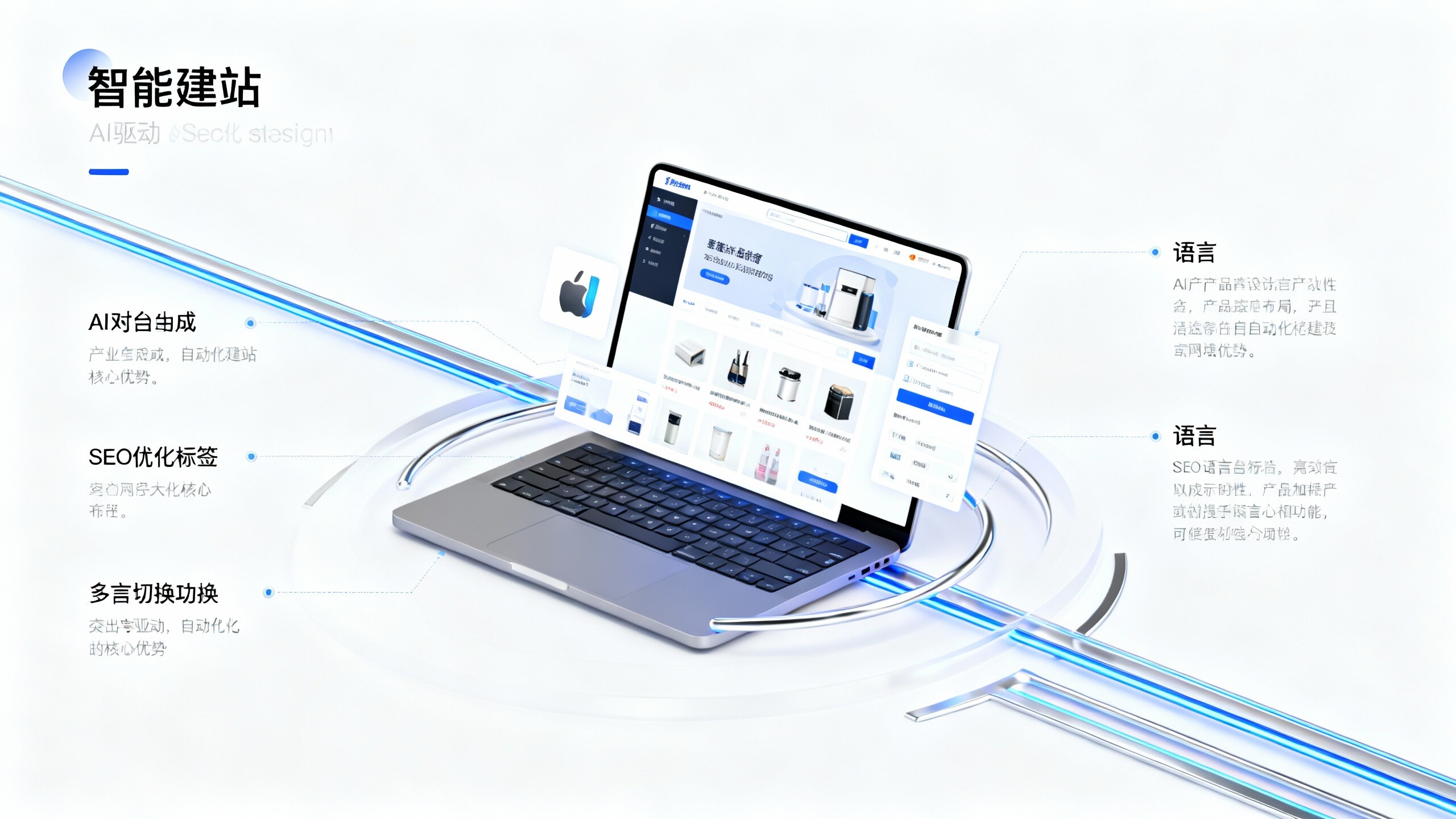 Sistema de creación de sitios web inteligentes YiYingBao: solución de creación de sitios web impulsada por IA para comercio exterior