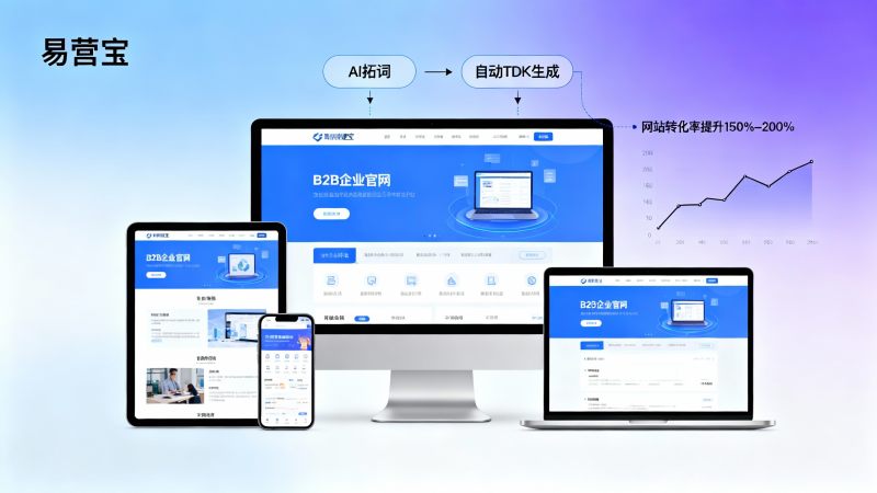 Evaluación del uso de YiYingBao: El desempeño real de la plataforma de construcción de sitios web inteligentes en aplicaciones de sitios web oficiales B2B