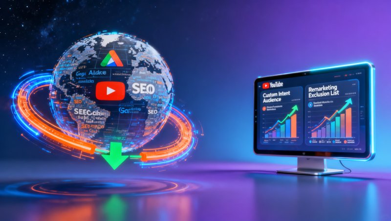 El presupuesto de los anuncios de YouTube se agotó sin generar un lead efectivo: se omitió la configuración de 'público personalizado por intención' y 'paquete de exclusión de remarketing'